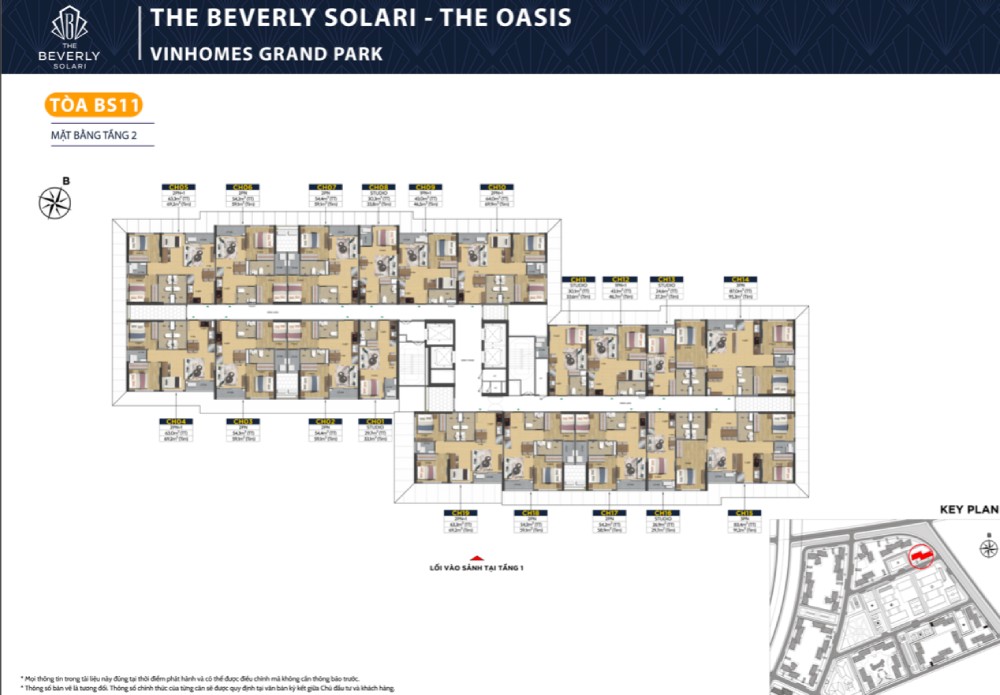 layout tòa bs11 tầng 2