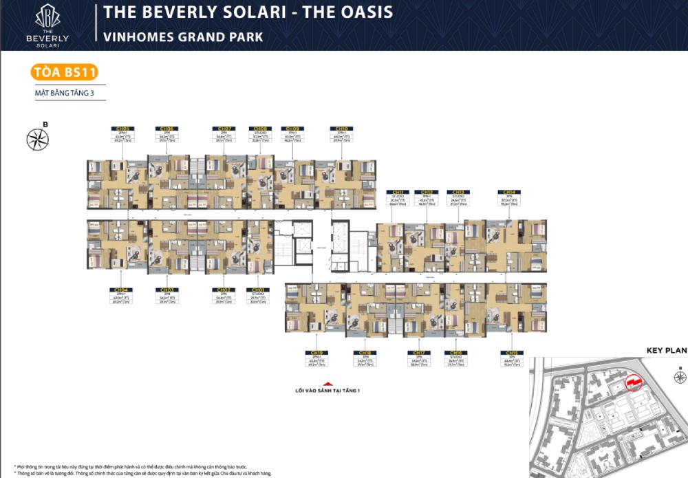 layout tòa bs11 tầng 3