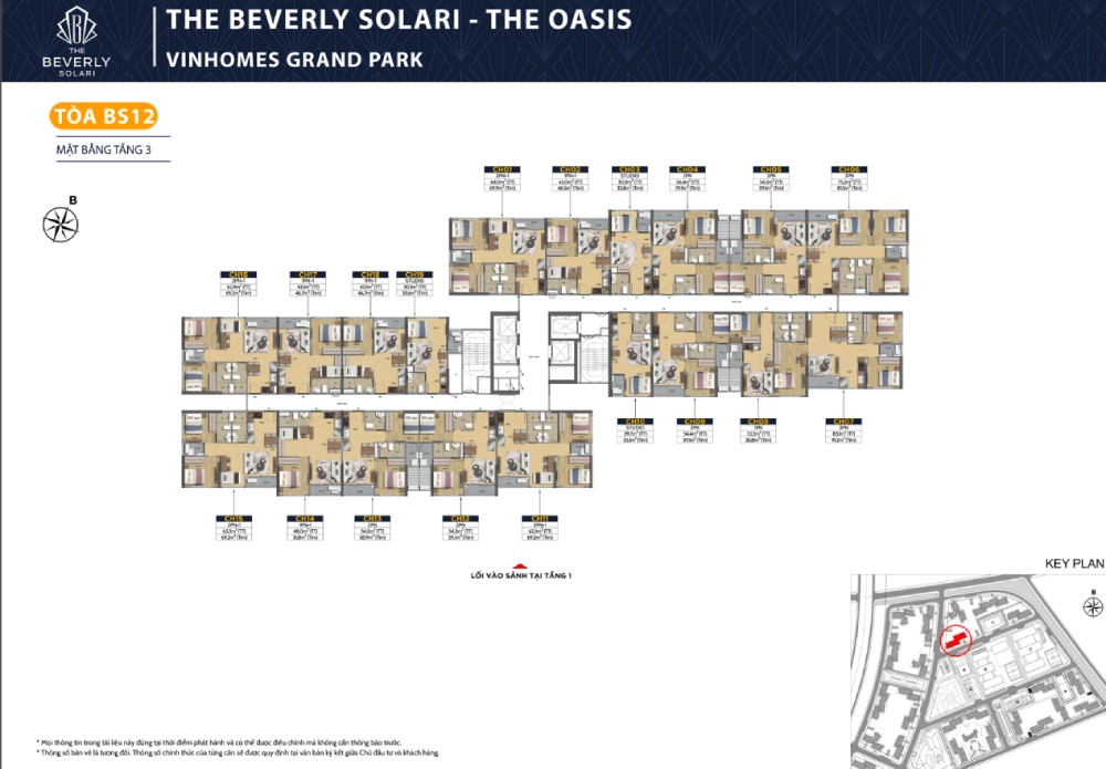 layout tòa bs12 tầng 3