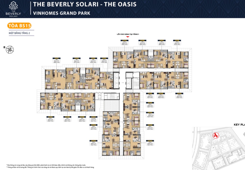 layout tòa bs15 tầng 2