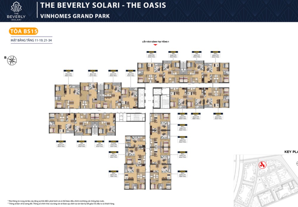 layout tòa bs15 tầng 11-34