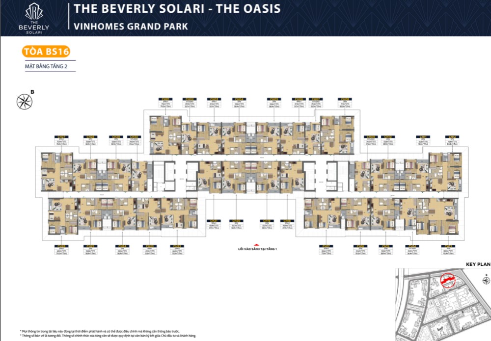 layout tòa bs16 tầng 2