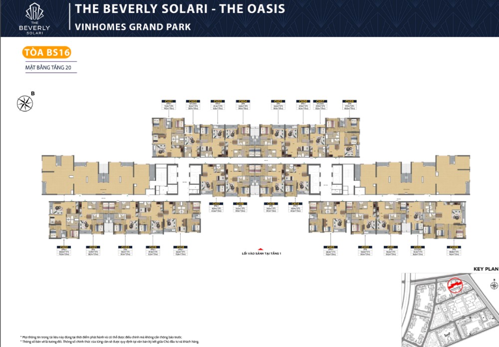 layout tòa bs16 tầng 20