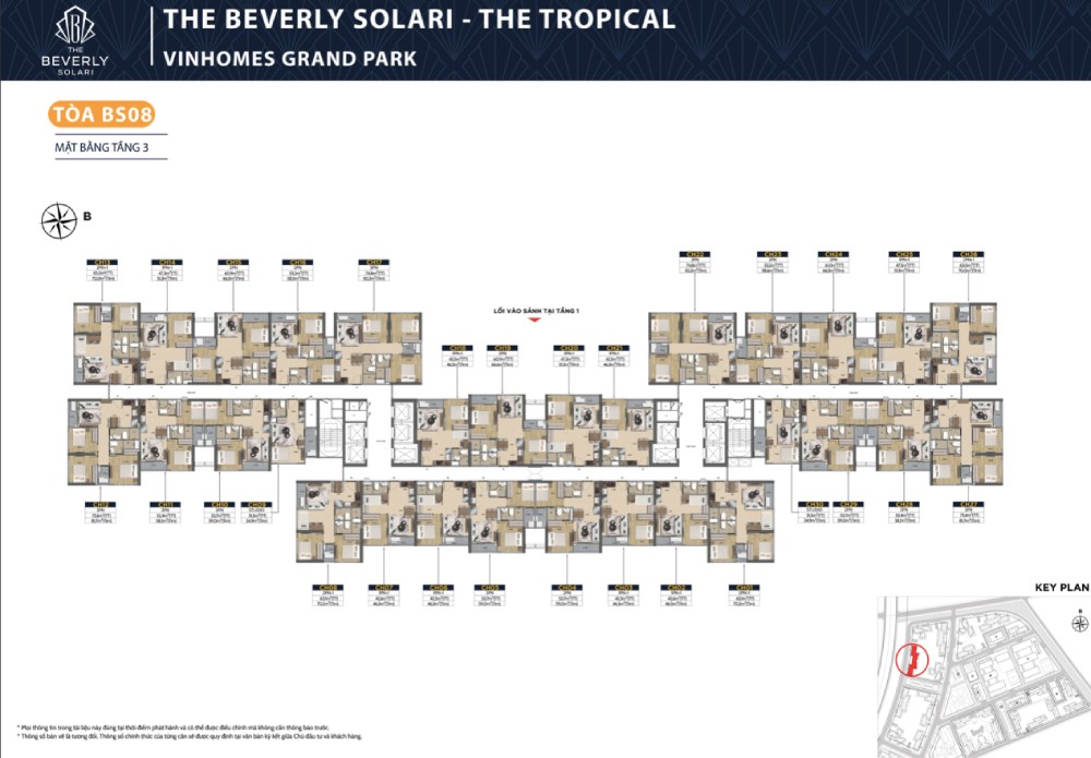 layout tòa bs8 tầng 3