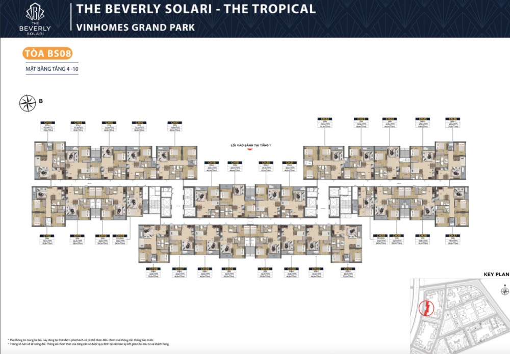 layout tòa bs8 tầng 4-10