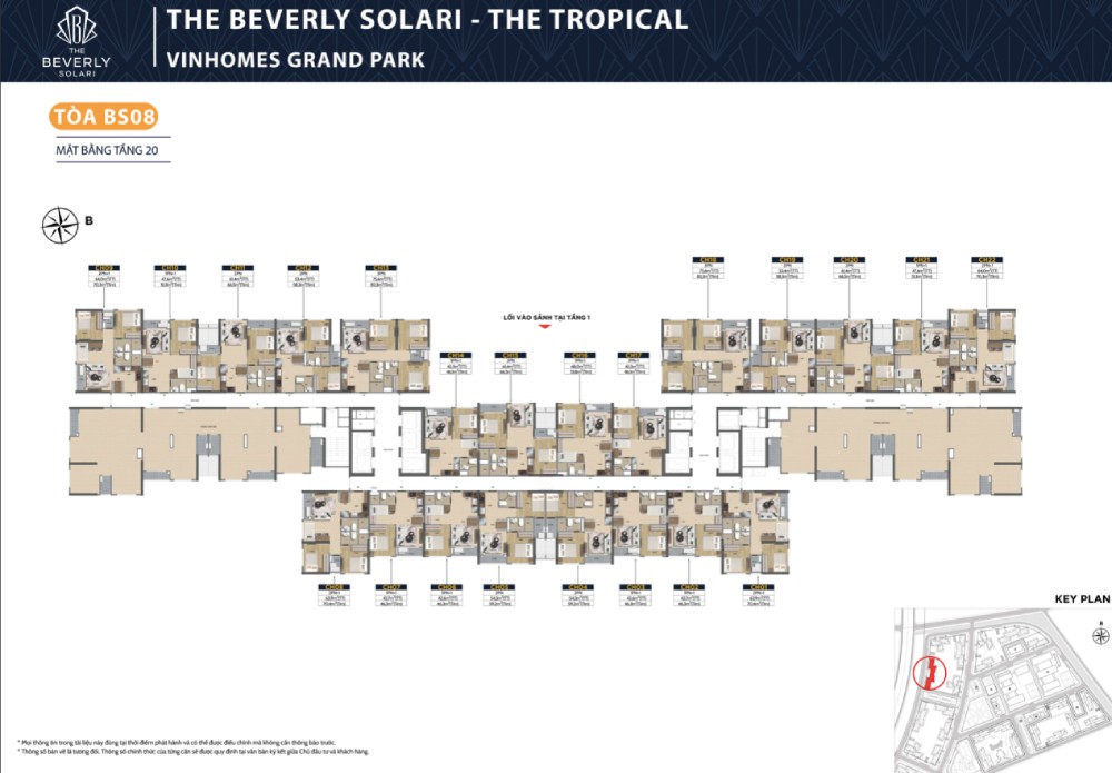 layout tòa bs8 tầng 20