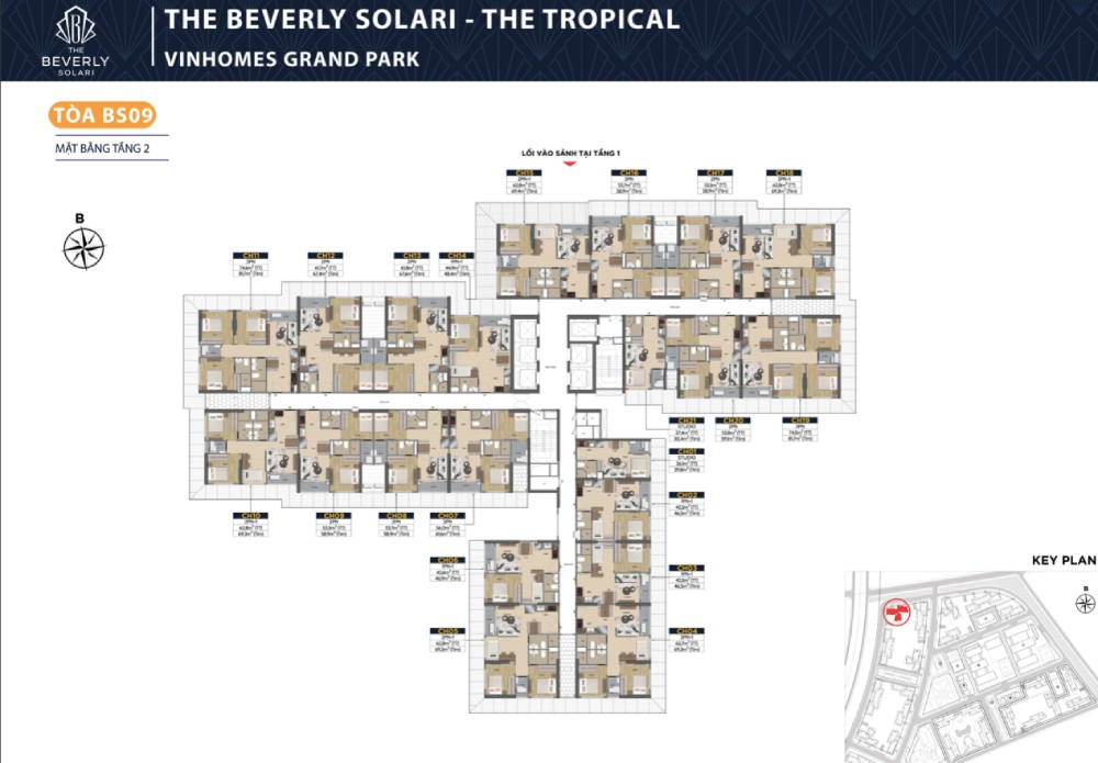 layout tòa bs9 tầng 2