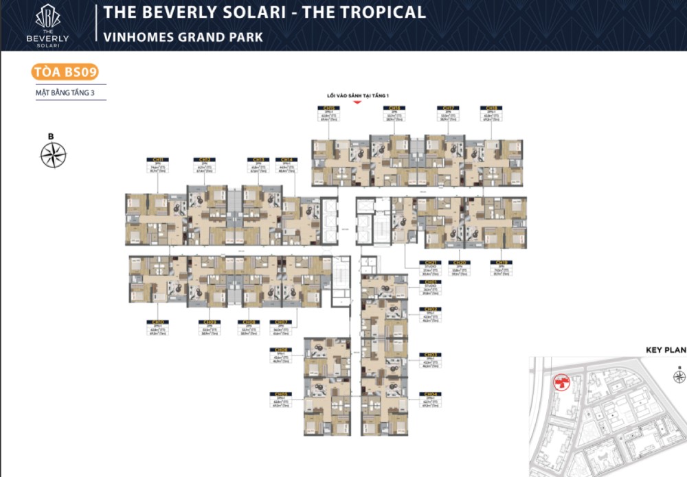 layout tòa bs9 tầng 3