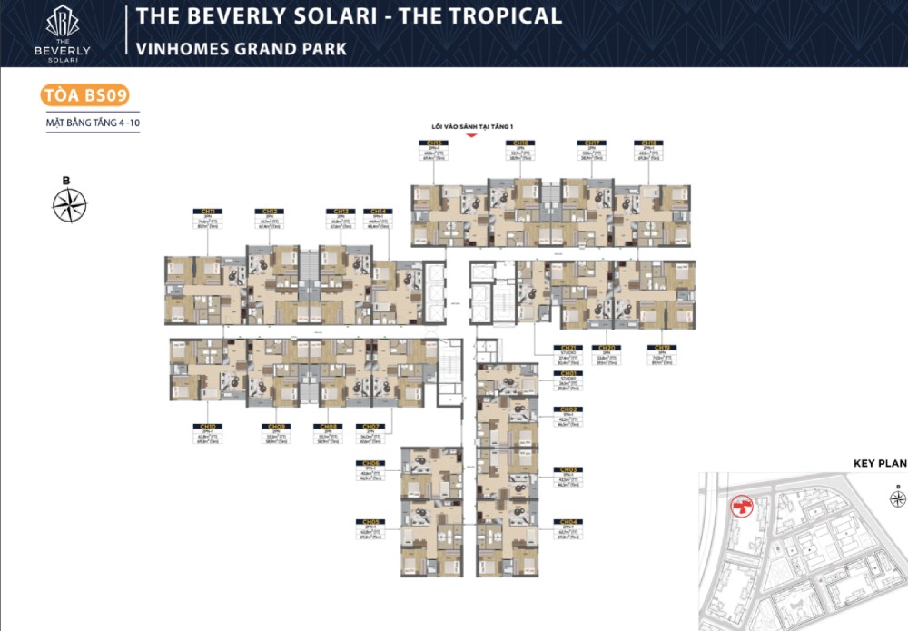 layout tòa bs9 tầng 4-10