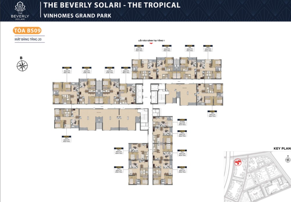 layout tòa bs9 tầng 20