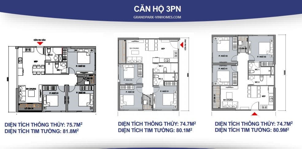 thiết kế căn hộ 3pn vinhomes